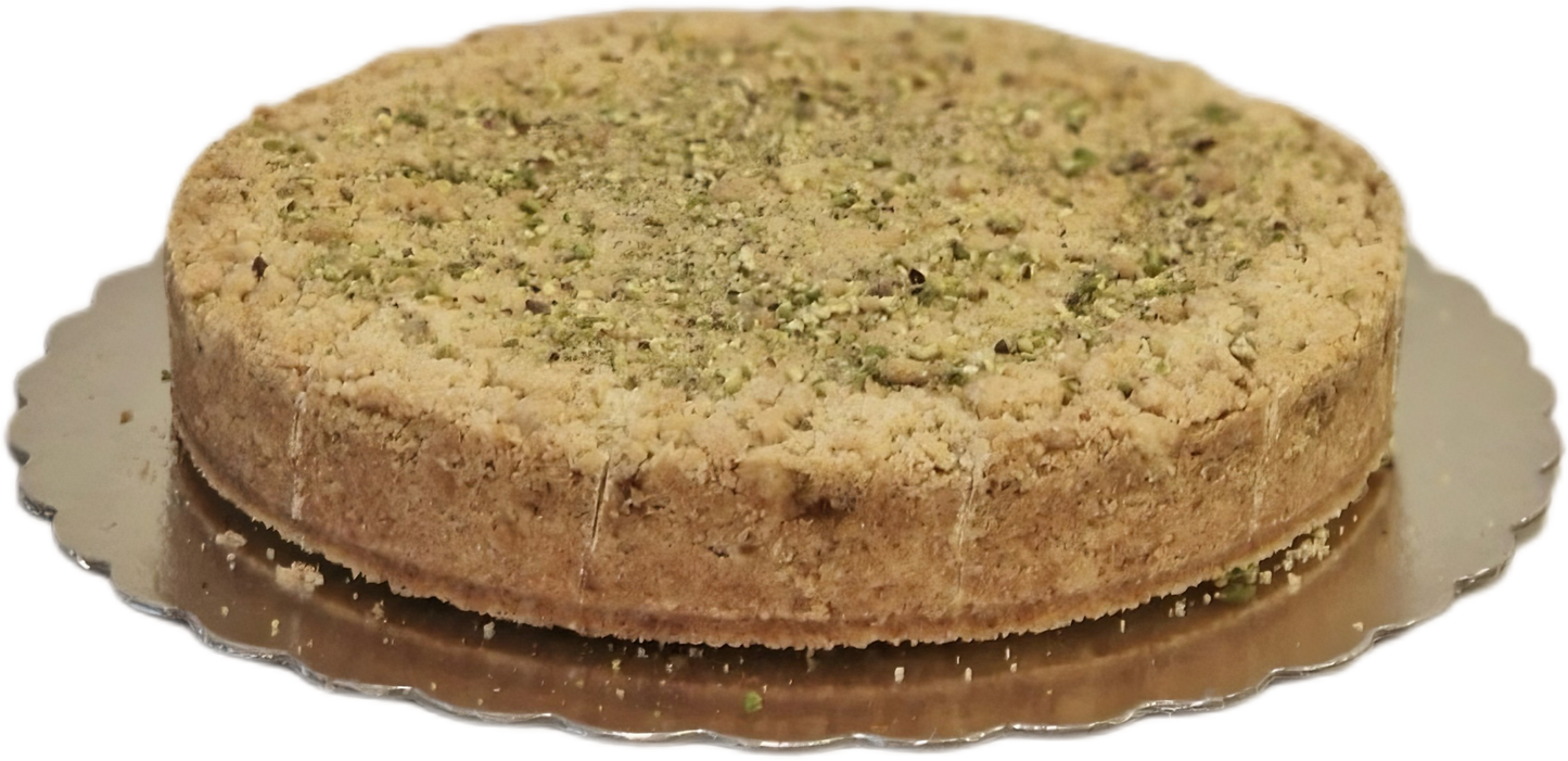 Сбричола (маслени трохи, шам фъстък, лайм, бял шоколад)