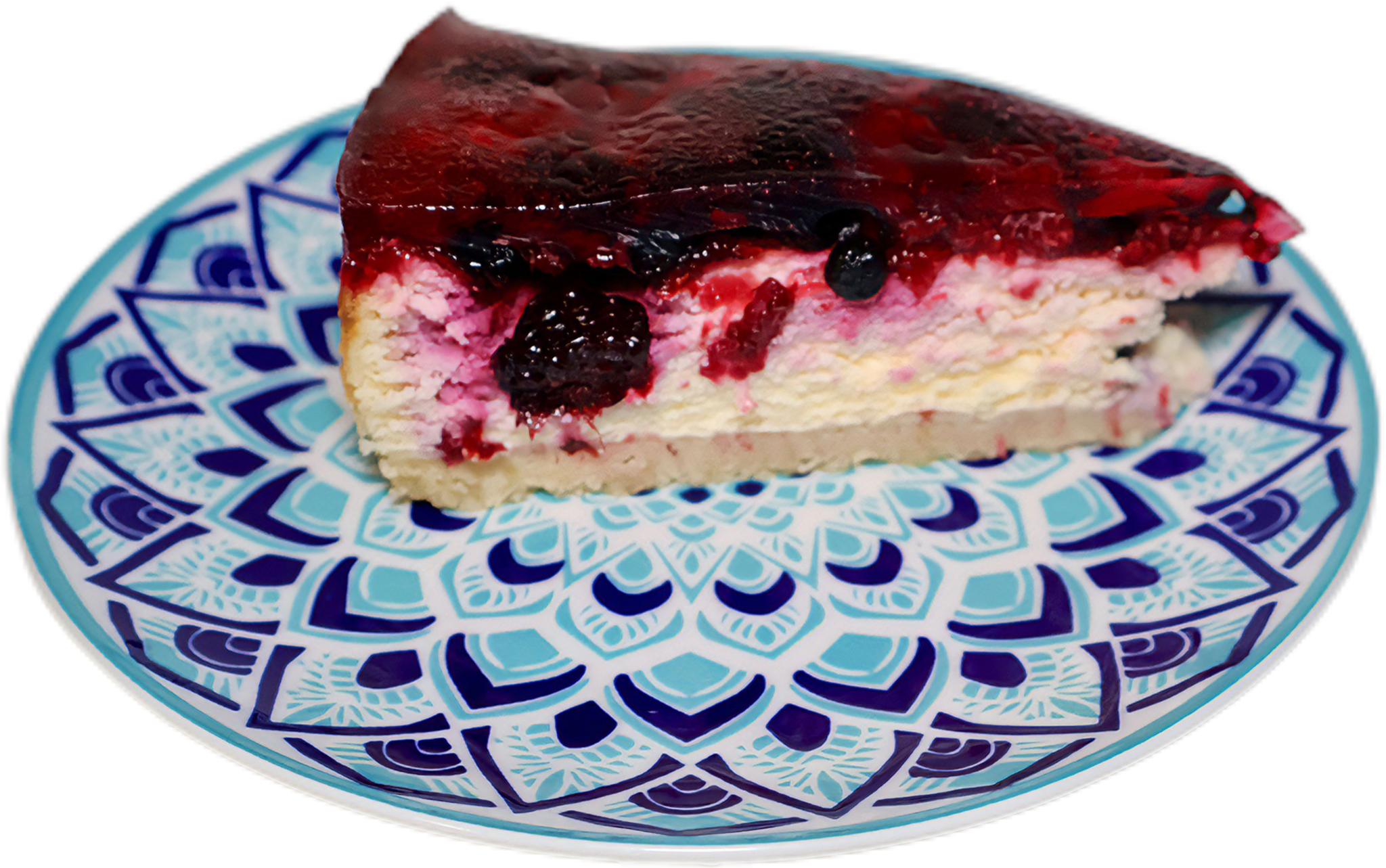 Печен чийзкейк с горски плодове (крема сирене, горски плодове)