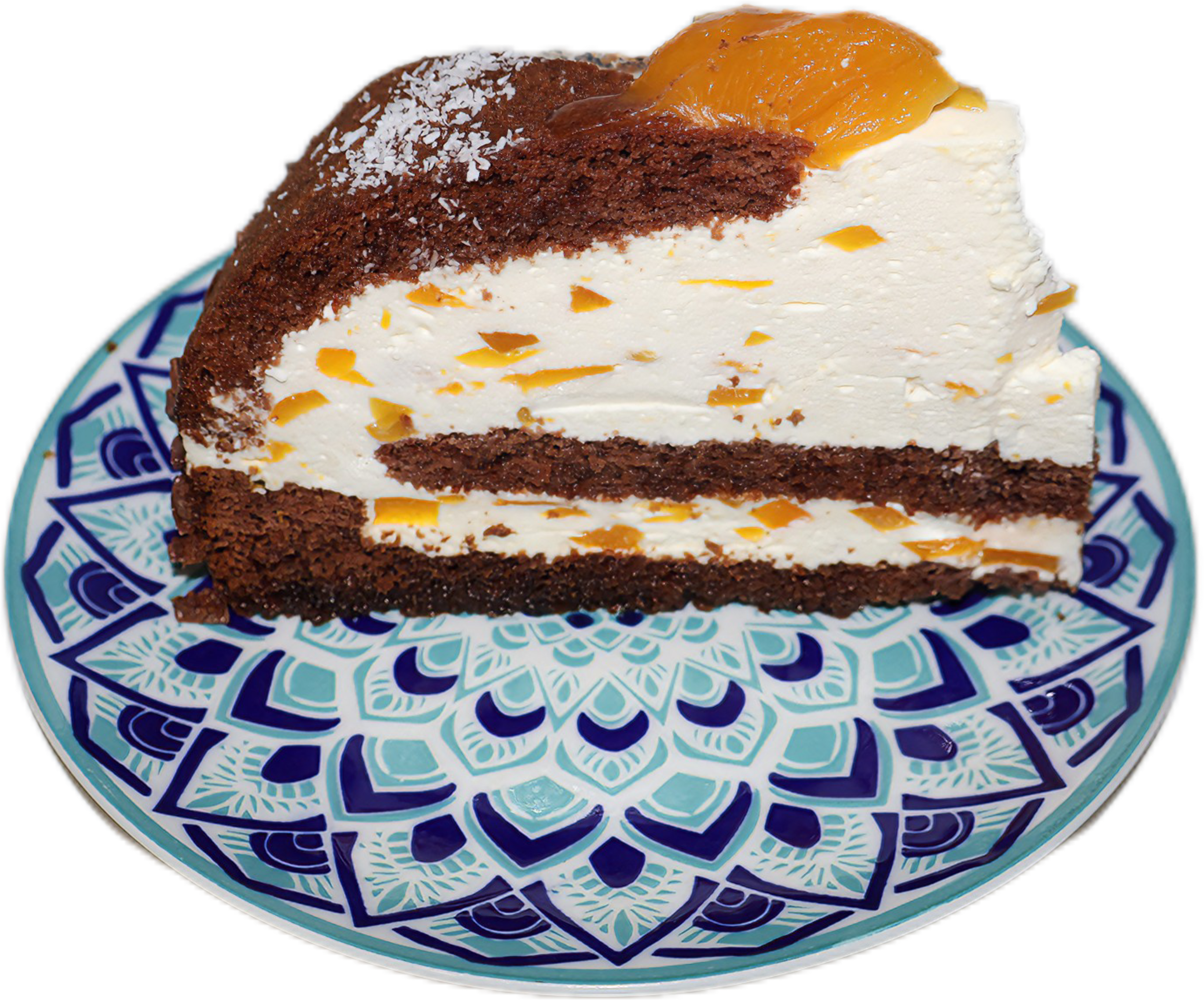 Вулкан (какао, сметана, плодове)