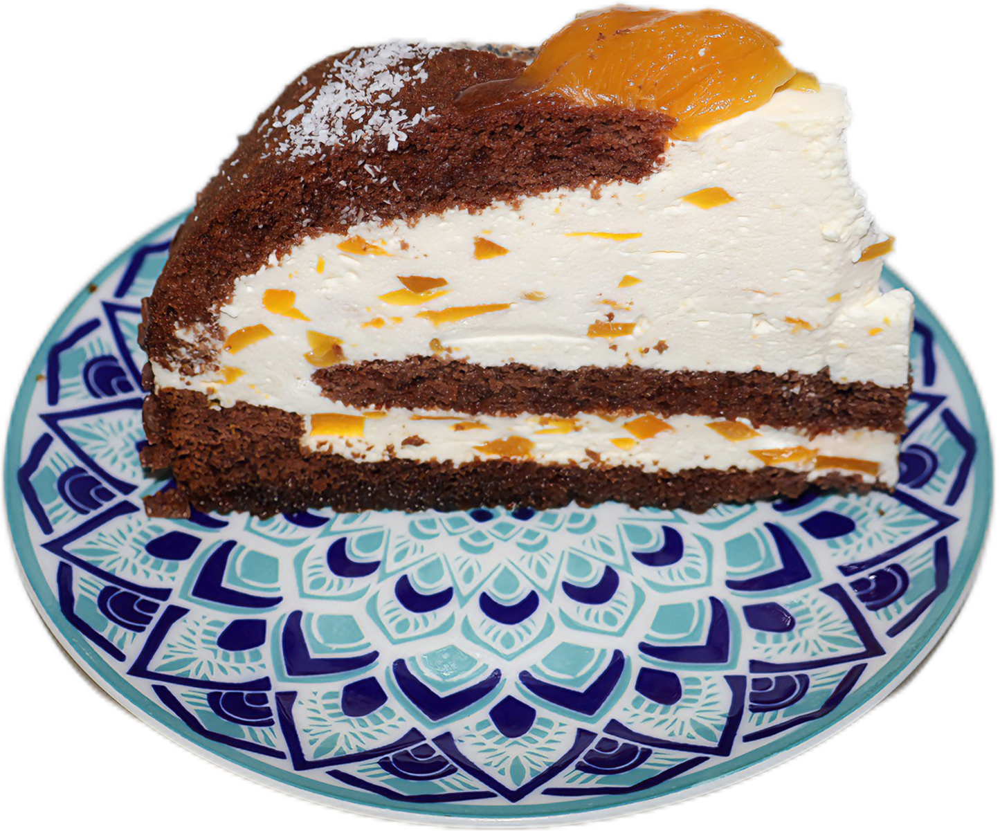 Вулкан (какао, сметана, плодове)