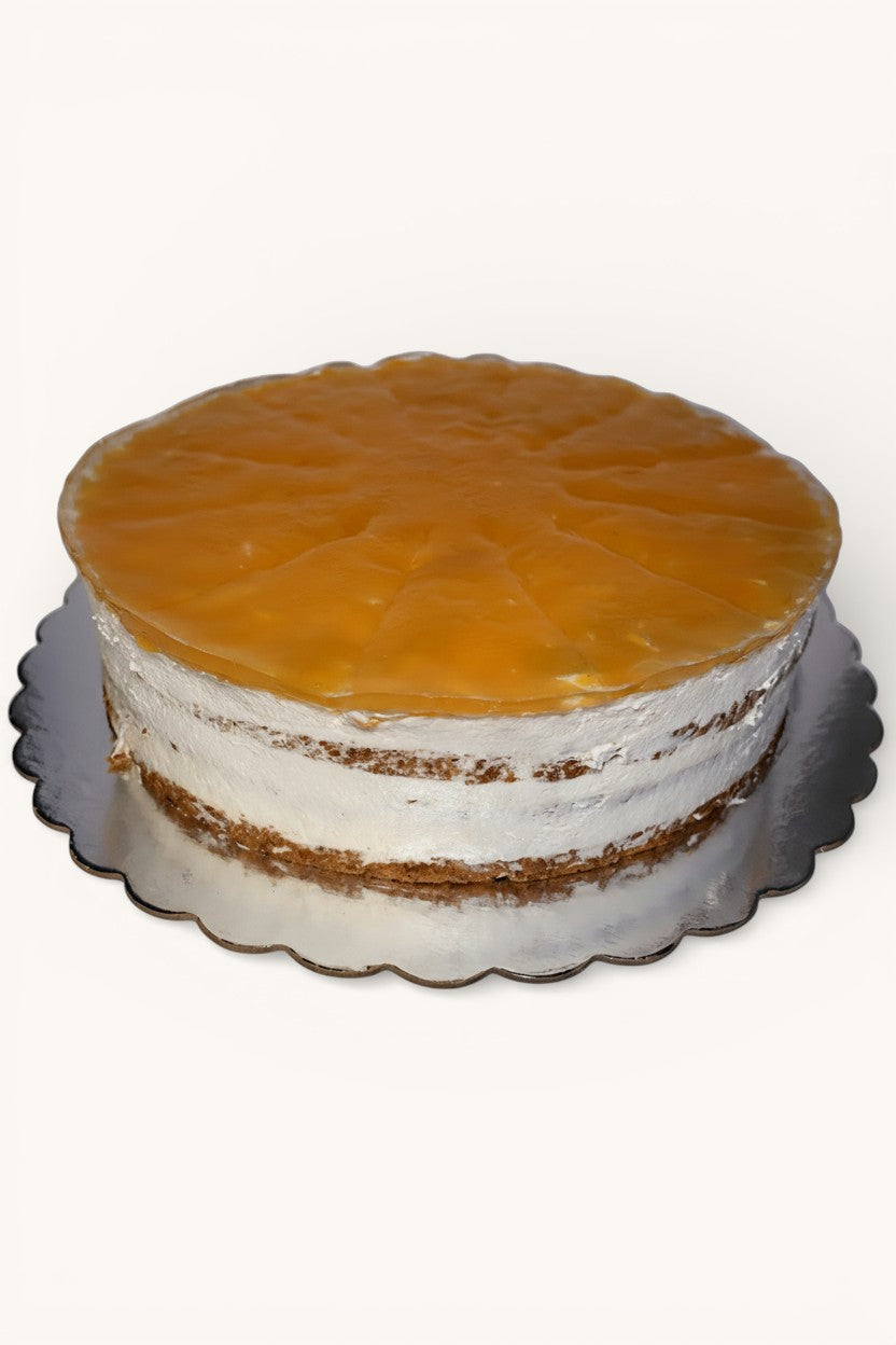 Прасковена (праскови, сметана, орехови блатове)