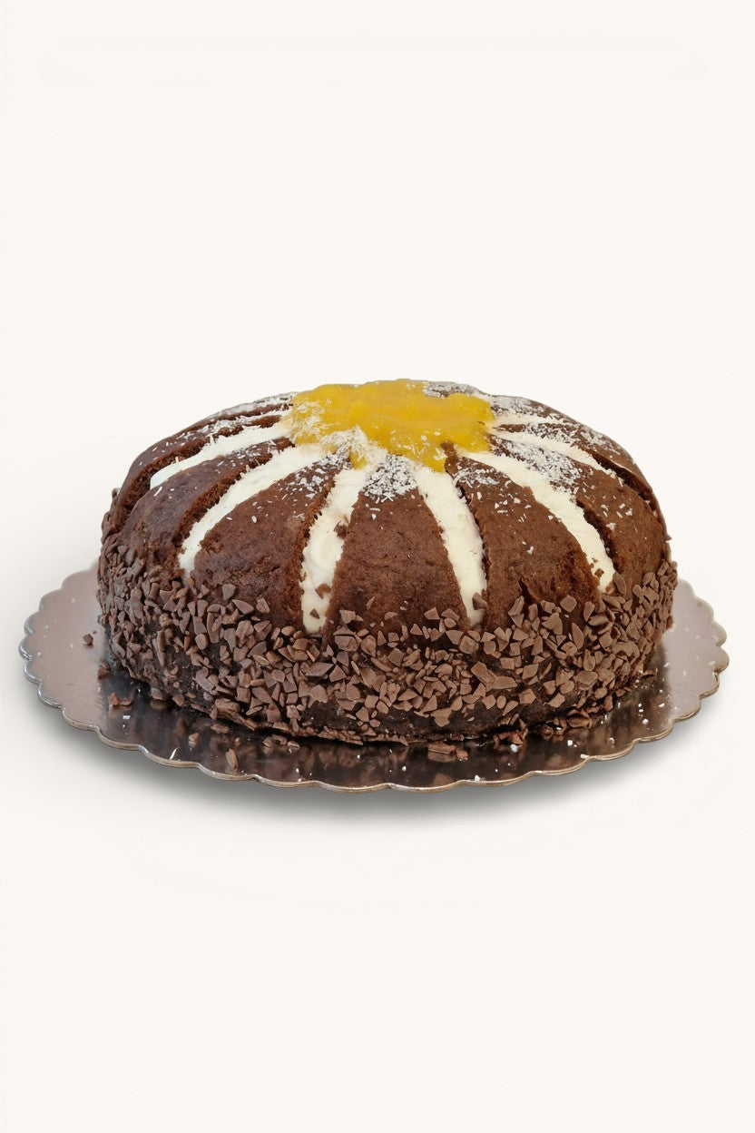 Вулкан (какао, сметана, плодове)