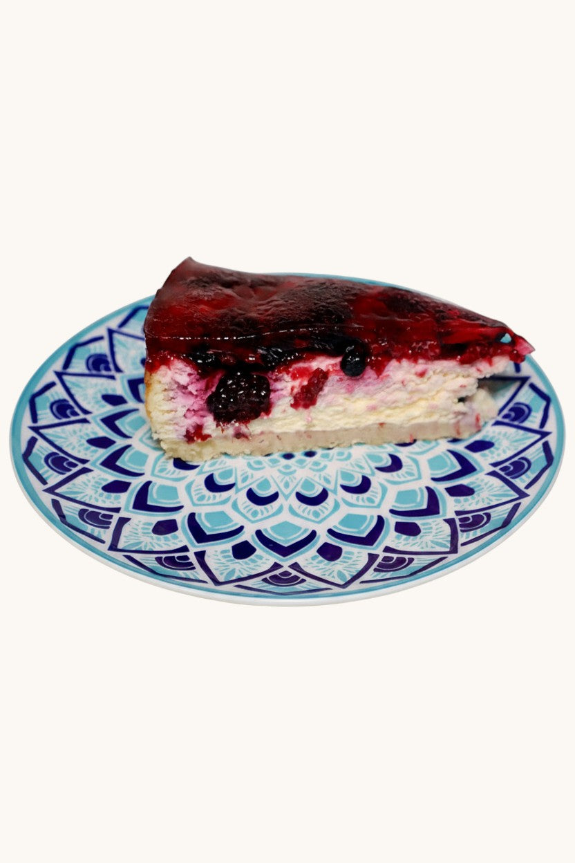 Печен чийзкейк с горски плодове (крема сирене, горски плодове)